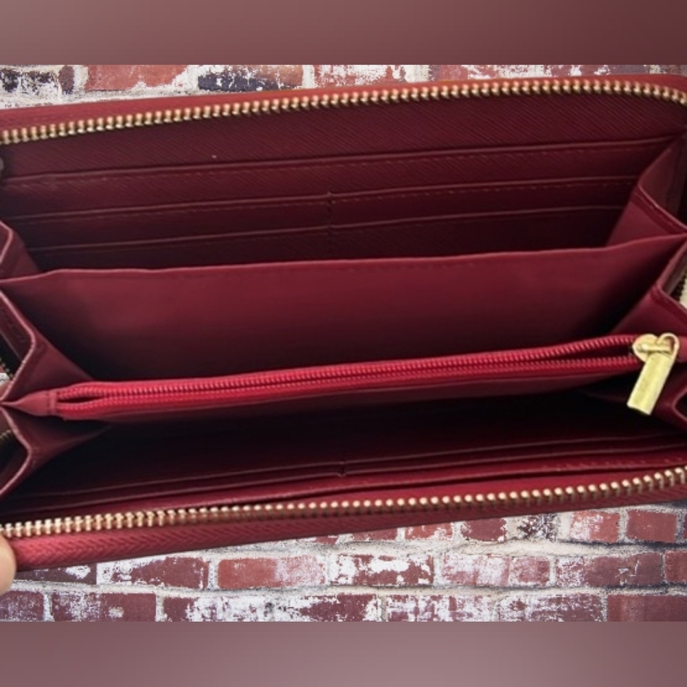 π£Samantha Brown Travel Organizer Wallet π W/O Tags π Cross Body Strap π Red - Picture 3 of 4
